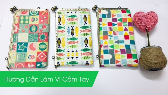 Hướng dẫn làm ví cầm tay có khung sắt L